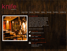 Tablet Screenshot of knife-restaurants.co.za